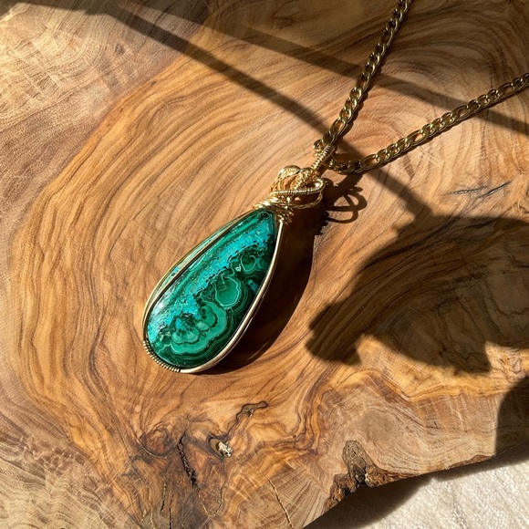 Azurite and malachite Necklace pendant - Picture 7 of 13
